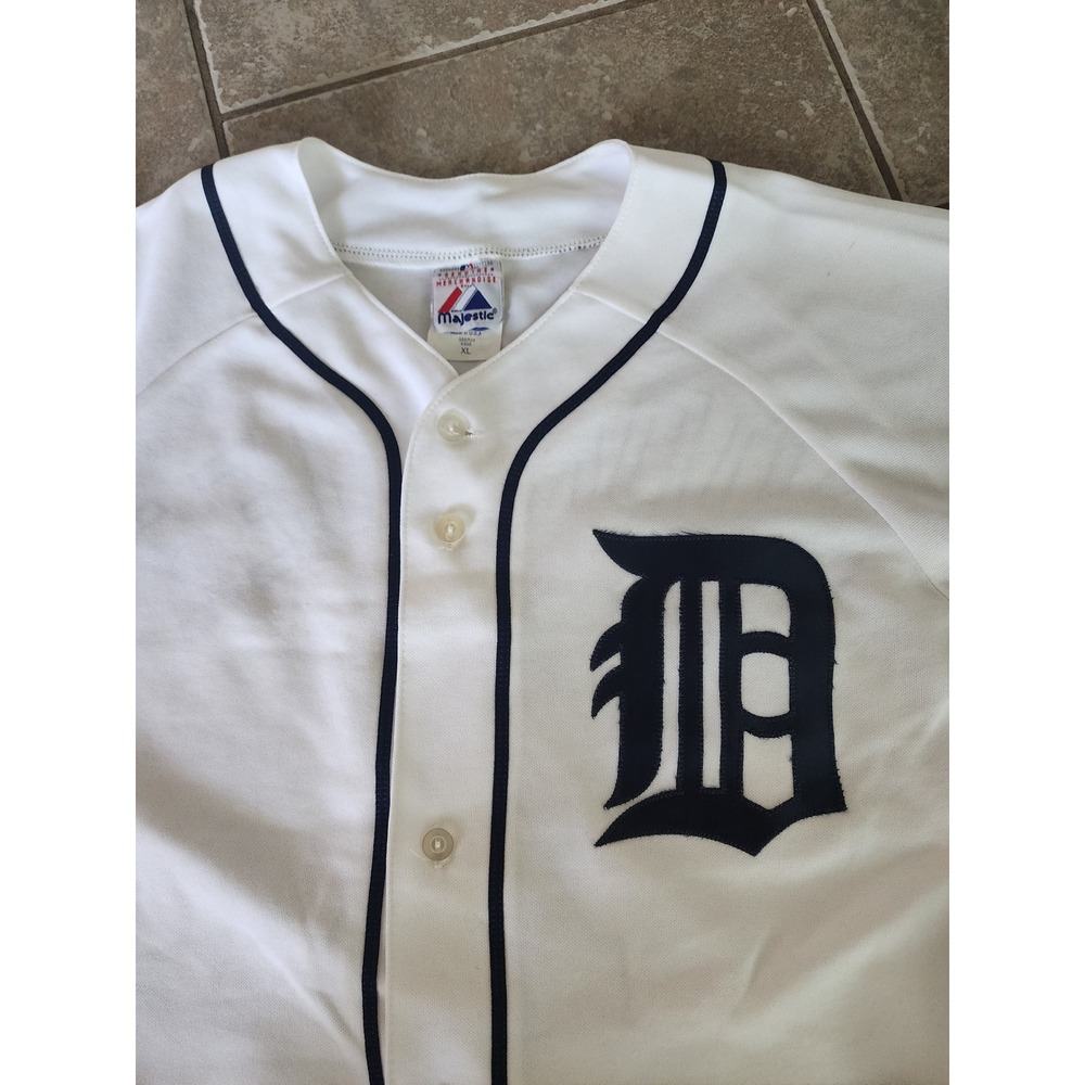 Majestic Detroit Tigers Ivan Rodriguez 7 Baseball Jersey Mens XL White MLB
